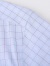 保罗威尔·布莱克免烫衬衫男短袖2024夏季高级感100%纯棉商务休闲男士格子高端衬衣 天蓝色PLLXA9-8949D XL/41