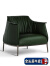 彩腰意法式复中古Archibald设计师款单椅真皮客厅阳台休闲单人沙发椅 潮流绿色（全真皮） 83*80*75