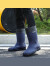 ZUYLFYP新款时尚高筒中筒雨鞋男防滑保暖耐磨工地厚底短筒胶鞋厨房防水鞋 740蓝色(可拆棉)拍大1码 39