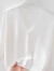 皮尔卡丹冰丝七分袖针织衫女开衫短款小披肩薄款外套镂空夏季空调衫小外搭 白色 M 80-100斤