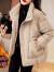 拉夏贝尔（La Chapelle）女装棉服外套女短款春秋季2024新款韩版时尚宽松显瘦加厚保暖棉衣 酒红色 M