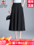 AEMAPEA字高档半身裙女士夏季2024新款高腰显瘦修身韩版遮肚减龄中长裙 黑色 裙长77CM 20/M 2尺 27码