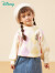 迪士尼（Disney）女童菱形拼色毛衫秋冬套头毛衣甜美格子针织衫 白色菱形格110cm