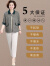 俞兆林（YUZHAOLIN）中老年女装妈妈装2024早春新款上衣时尚短款风衣女装小香风外套 墨绿色 2XL (建议105-120斤)