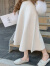 瑟空（SEKONG）2023秋冬新款法式复古格子半身裙高腰a字半身裙松紧腰半身裙MRM 白色 均码