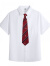 HOT KEKE毕业季班服夏季英伦学院风初中高中学生运动会合唱演出套装男 男生短袖白衬衫+领带 XS