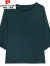 卡宾博瑞夏装桑蚕丝中袖t恤宽松大码洋气女重磅真丝小衫上衣服T 绿色 短袖款 XL 建议95-115斤
