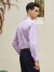 雅戈尔（YOUNGOR）长袖衬衫男素色DP免烫衬衫全棉面料舒适透气平整抗皱易打理 紫色 39