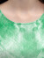 高义泰22姆米绿色晕染提花真丝不对称设计褶皱圆领无袖柔顺连衣裙AY301 青霜绿痕（G27） 170/XL