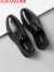 奥康（Aokang）男凉鞋2023夏季男士商务正装皮鞋镂空英伦风洞洞鞋透气皮凉鞋 黑色1235814001N 38