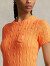 Polo Ralph Lauren女装 经典款修身版绞花编结棉针织衫RL23995 800-橙色 L