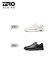 零度Zero男鞋新款小白鞋男士板鞋舒适耐磨休闲皮鞋 白色 40
