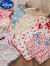 迪士尼（Disney）六一儿童节礼物中国风女童复古纯棉棉麻短袖连衣裙儿童宝宝2024夏 福猫-粉底 棉麻 90cm