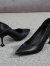 DKPQ黑色皮鞋女工作鞋职业软底礼仪鞋中跟面试上班鞋单鞋女尖头高跟鞋 黑色 3CM 33