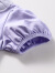 安奈儿商场同款女童装翻领短袖T恤上衣泡泡袖2023夏季纯棉针织衫 石楠紫 100cm