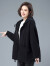 衣典零一（LEDIALYI）加绒加厚派克服棉服女短款2023冬季女装新款中年宽松棉衣棉袄外套 黑色 XL（推荐160-180斤）