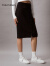 Calvin Klein Jeans24春夏女士翻边腰口纽扣开襟针织包臀裙半身裙J223352 BEH-太空黑 M