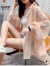 啄木鸟雪纺防晒格子衬衫女2024夏季新款长袖韩版宽松中长款薄外套上衣 橙格 2XL