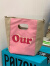 寇溜猴包包女新款休闲通勤饭盒包百搭化妆包小众设计可爱印花手拿包 粉色 包包+手提