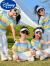 迪士尼（Disney）儿童夏季小学生幼儿园合唱服装男女童套装六一啦啦队表演服演出服 五角星彩色T+背带裙-儿童节礼物 100码-儿童节礼物
