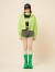 拉拉波波原创新款减龄时尚设计感露营运动连帽夹克外套女LBCB-WSJW11 绿色 S
