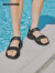 斯凯奇（Skechers）夏季男鞋轻质透气防滑沙滩鞋魔术贴休闲凉鞋 243094 全黑色/BBK 43