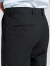 奢树西裤男商务正装裤修身职业装长裤纯色中腰 黑色 180/88A