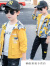 迪士尼（Disney）男童外套春秋长袖夹克小孩开衫外套4-5-6-7-12岁儿童外套学生衣服 黄色 两面穿 140 建议身高120-130