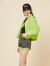 拉拉波波原创新款减龄时尚设计感露营运动连帽夹克外套女LBCB-WSJW11 绿色 S