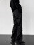 POUM裤子男春夏季港风廓形垂感工装休闲裤高个子户外运动微喇直筒裤 CLBFS-B839绿色 2XL