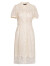 ROEYSHOUSE罗衣气质绣花衬衫连衣裙女夏装新款米白色收腰A字裙08409 米白色 XL