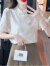 单蜜（Danmi）新中式国风短袖衬衫女装2024年夏季新款白雪纺衫立体盘扣小衫上衣 杏色 M
