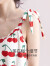 红豆（Hodo）吊带睡衣女带胸垫性感夏季凉感莫代尔棉甜美可爱可外穿家居服套装 米白裙（带胸垫） 160