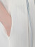 VOA41姆米重磅真丝纹白连腰不对称一粒扣淑女百褶桑蚕丝阔腿裤 KE200 条纹白玉（W02） 160/M