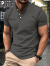 吉普（JEEP）2024新款美式复古纯色短袖T恤上衣欧美夏季男士时尚亨利领半袖衫 白色 S