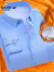 啄木鸟秋冬季保暖衬衫男加绒加.厚男士长袖蓝色衬衣商务免烫上班白色寸 GSM【加.绒加.厚】-蓝色 M /38【105斤以下】