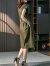 皮尔卡丹（pierrecardin）2024夏季新款法式气质韩版纯色收腰显瘦衬衫裙中长款连衣裙女 米色 2XL  建议130-145斤
