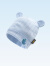 童泰春夏季0-3个月新生婴儿宝宝纯棉透气胎帽护囟门小帽子 蓝色 38-44cm