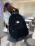艾欣儿（AiXinEr）新款初高中学生书包女可爱日系印花双肩包小清新大容量防泼水背包 黑色+三角包
