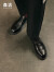 森达（SENDA）复古商务皮鞋男冬新商场同款英伦布洛克正装鞋V7O08DM3 黑色 38