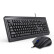 双飞燕（A4TECH) KB-N9100 键鼠套装有线鼠标键盘套装办公电脑薄膜键盘鼠标套装防泼溅 USB接口 黑色