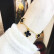 【二手99新】梵克雅宝手链VCA Alhambra四叶草红花 18K黄金 五花手链女士二手饰品 未使用 黑玛瑙手链