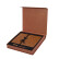 Homeglen 礼品笔记本套装礼盒记事本商务会议纪念品本子 棕色礼盒