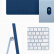 Apple iMac 24英寸 4.5K屏 八核M1芯片(8核图形处理器) 16G 512G SSD 一体式电脑主机 蓝色 Z12W0003D