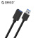 奥睿科（ORICO）CER3-10 USB3.0高速传输数据延长线 A公对A母 1米 圆线 黑色