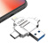 iDiskk 64GB Lightning USB3.0 type-c MicroUSB 苹果U盘四合一经典版 银色 四口设计 兼容苹果安卓手机电脑