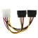 CE-LINK SATA电源线IDE大4P转直头一分二双口输出延长线 硬盘/光驱转接线供电线 15cm 2641