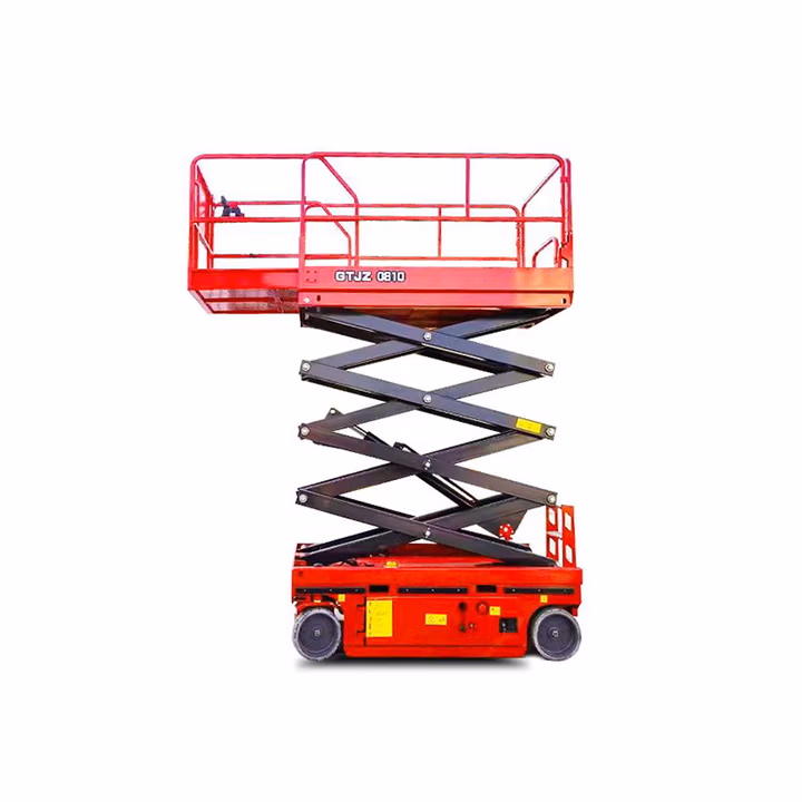 沪铃升降机移动式剪叉电动液压升降平台小型全自行走升降登高空作业车 （电动行走+电动升降）升高12米