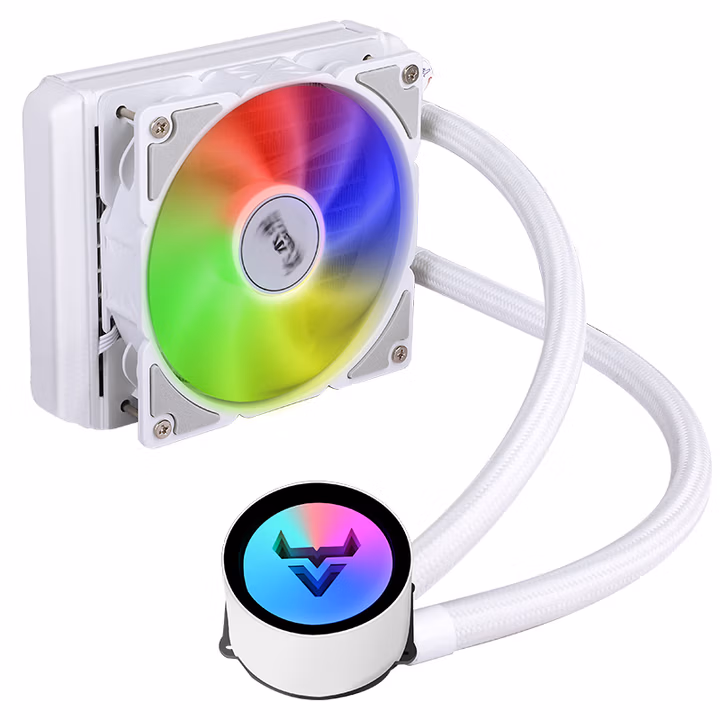 大水牛（BUBALUS）寒战120白色 一体式CPU水冷散热器（多平台/支持IntelLGA2011/AMD/幻彩/PWM智能温控/电脑风扇）