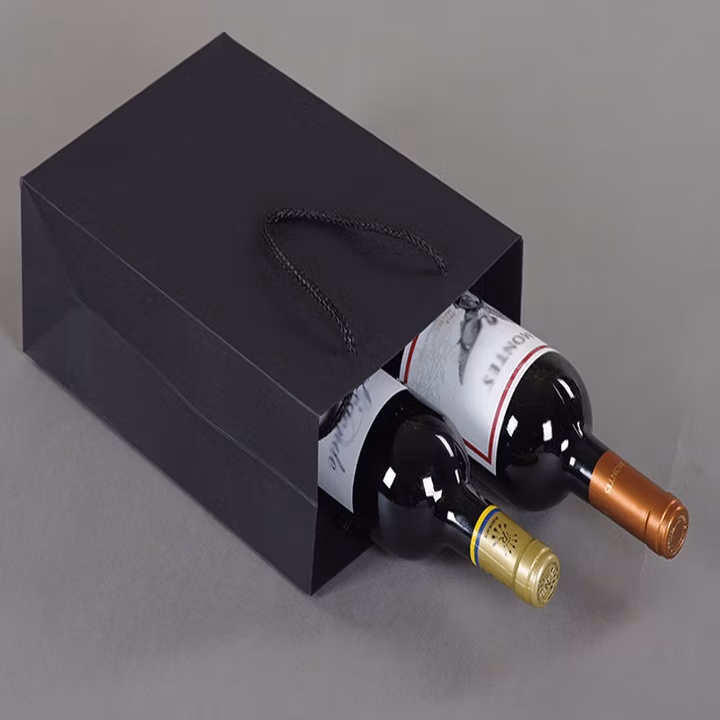 礼品袋包装纸袋 黑色牛皮纸手提袋子中秋教师节年会开业活动节日外包装袋 结婚庆送回